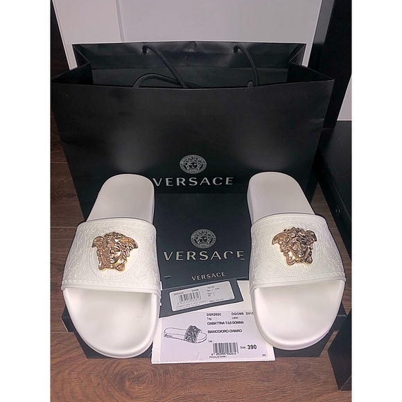 Versace Shoes - VERSACE palazzo pool slides womens sz 39